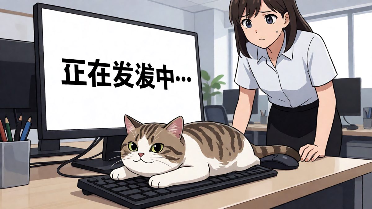老板：这份报告谁写的？猫：嗯嗯喵。