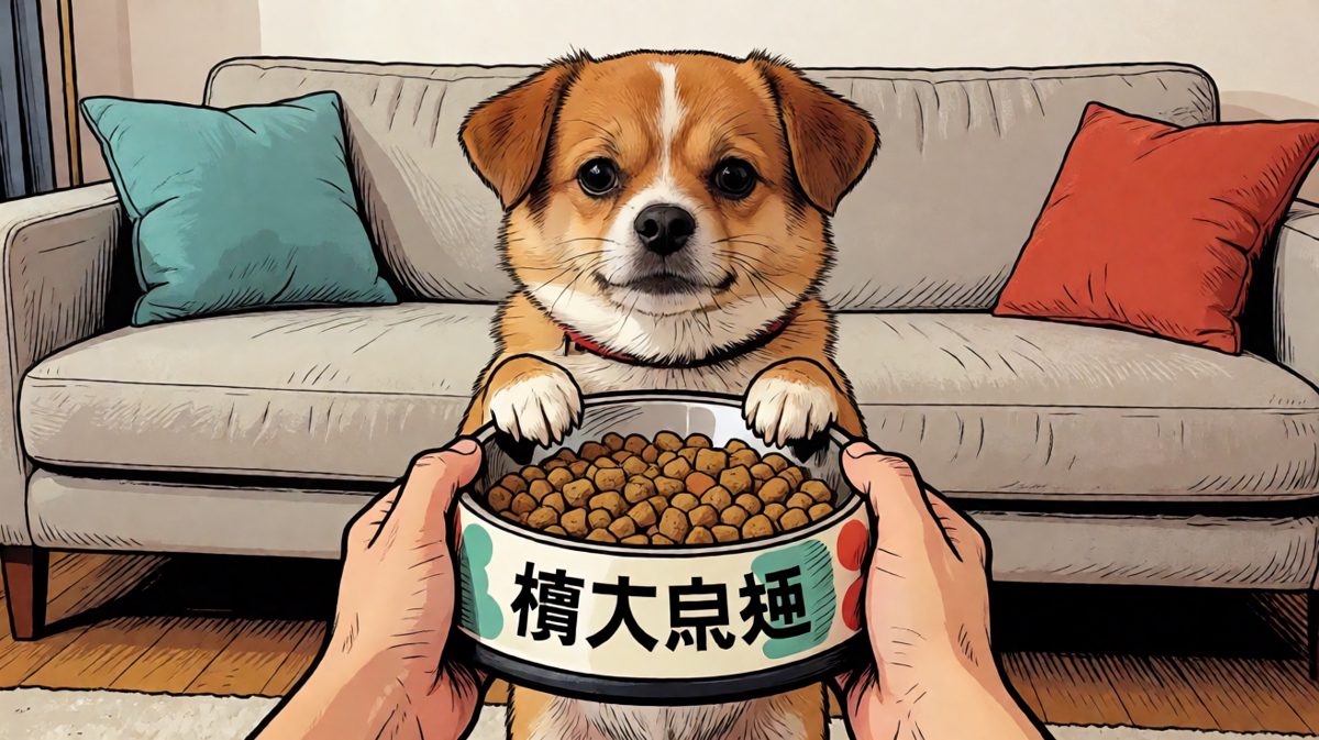 狗：什么？我没吃，是风把粮吹进我嘴里的。