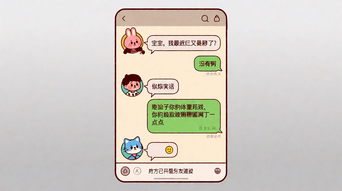 男生回答完'我胖了吗'之后，直接失去了聊天资格。