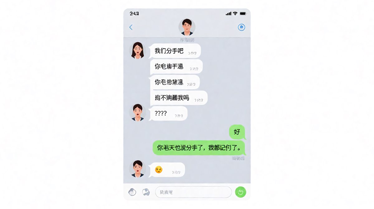 每次说分手都被他记在小本本上