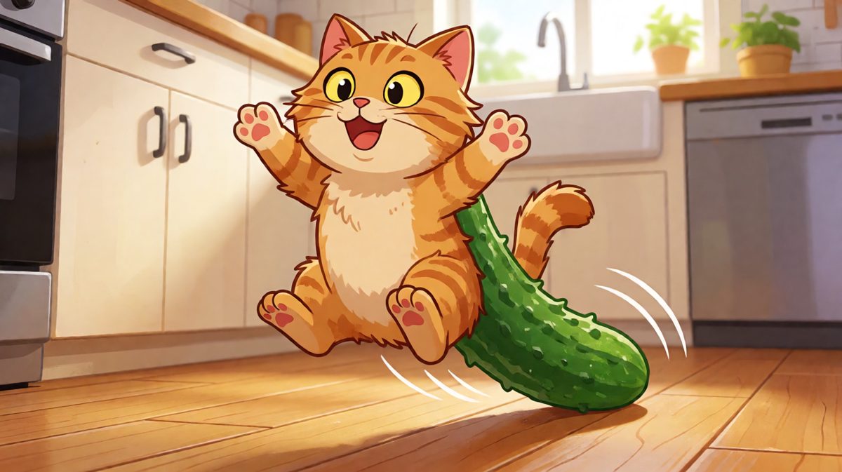 猫：谁在我屁股后面放了根绿色辣椒？！