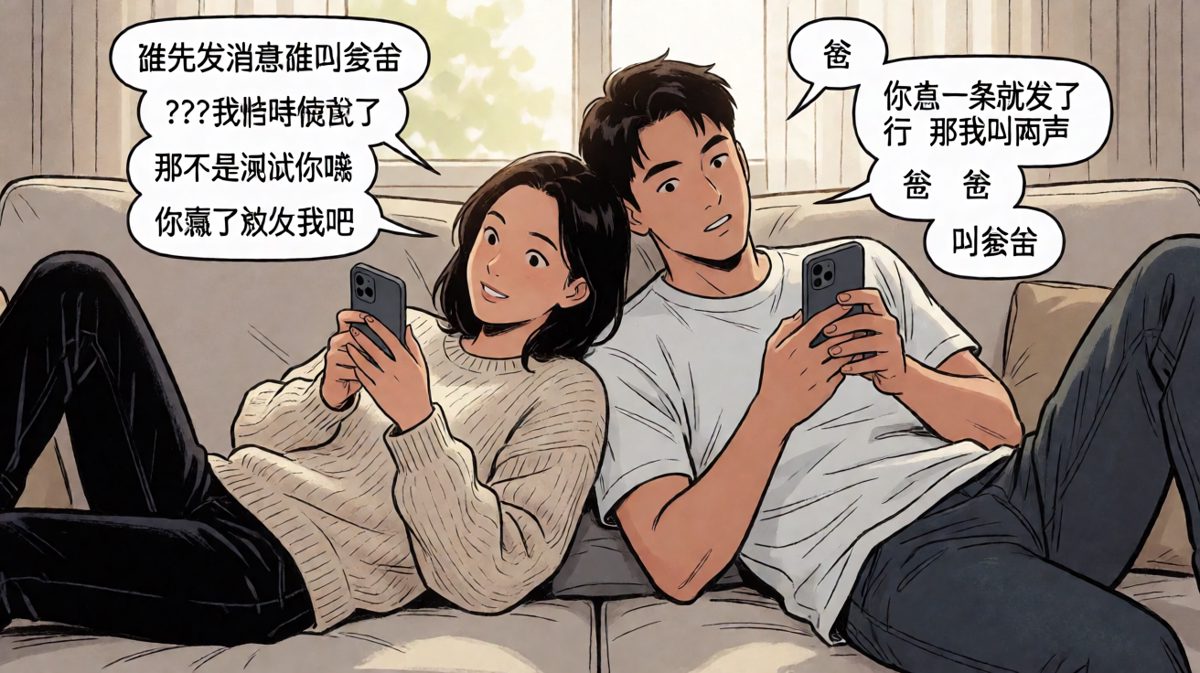 叫爸爸聊天记录博弈，女生自投罗网反被连叫两声