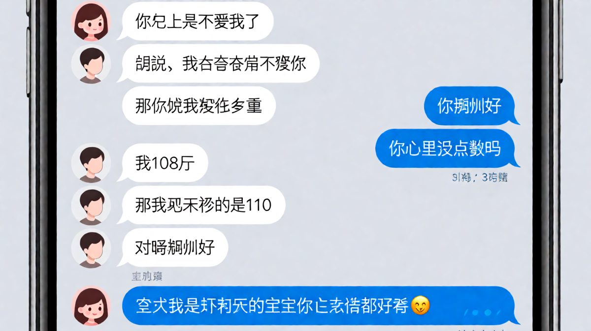 女生灵魂拷问体重，男生步步维艰终靠求生欲救场。