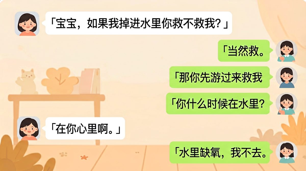 土味情话反杀现场，男方用缺氧打败魔法