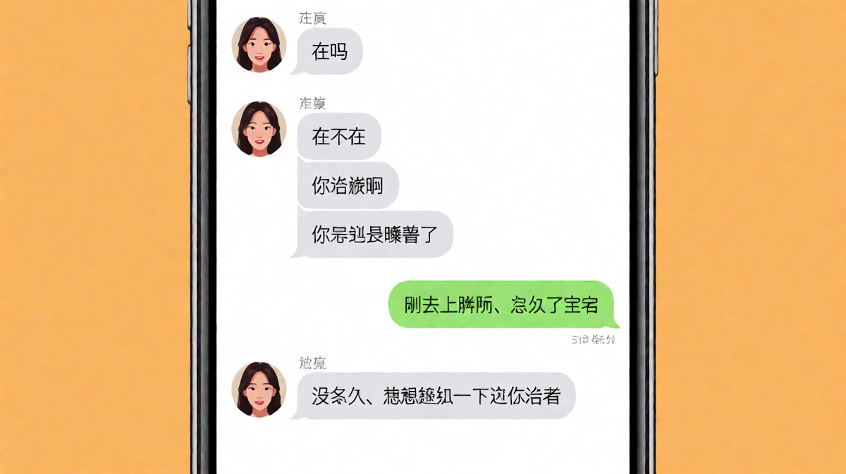 "在吗"三连击后的社死瞬间