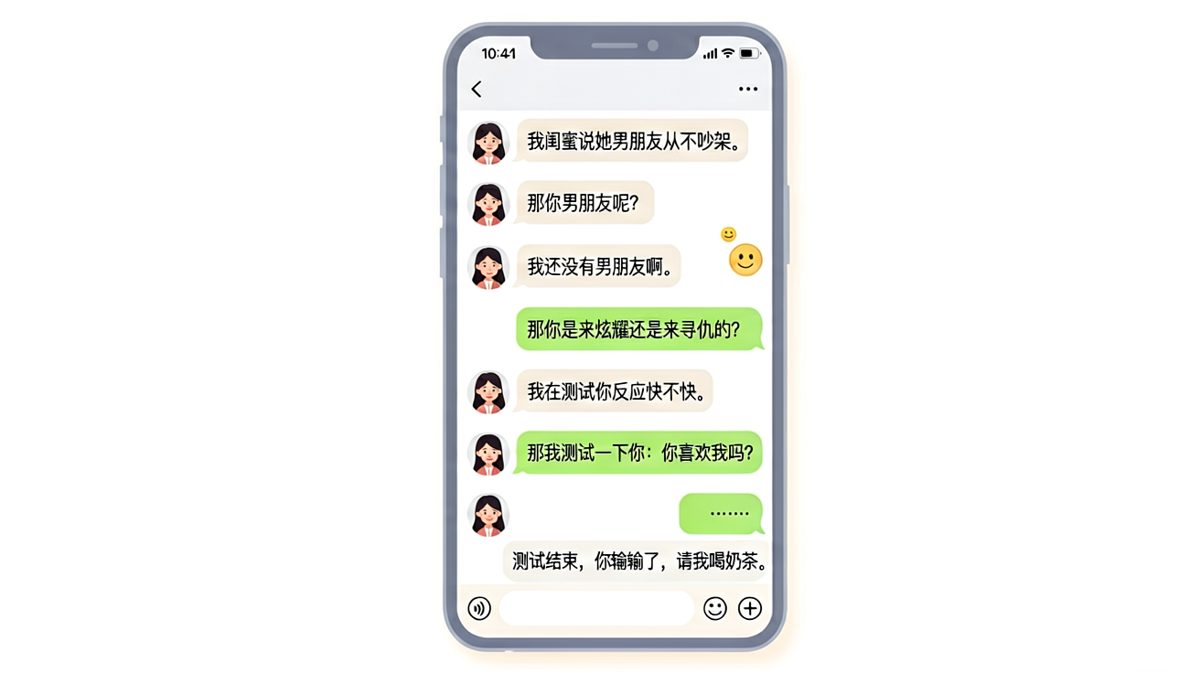 女生设套撩汉，结果被反向套路请喝奶茶