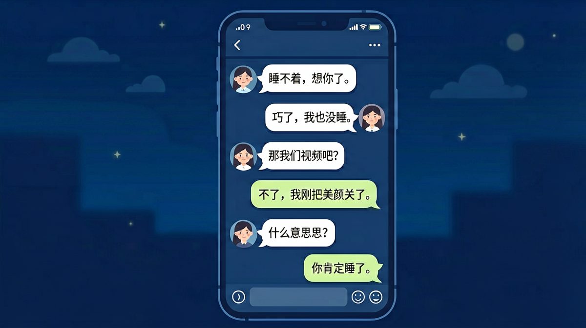 深夜深情告白，被一句美颜关掉了