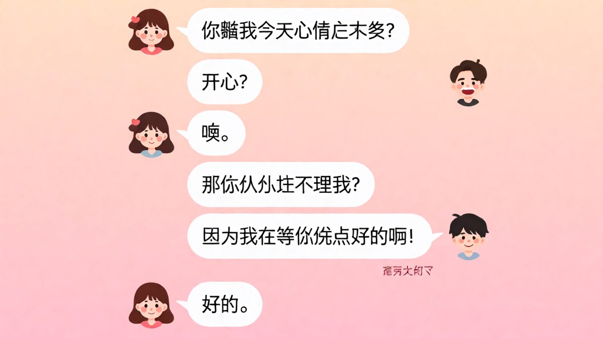 女生考男生情商，男生硬生生把天聊死