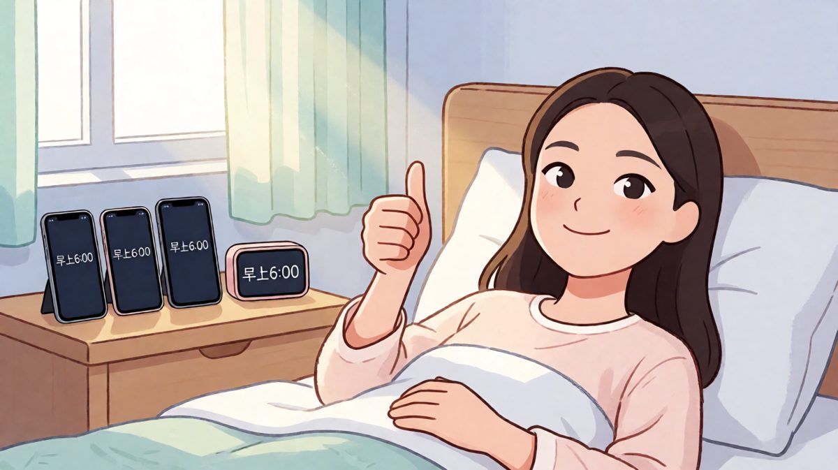 信誓旦旦定闹钟，明天一定早起！