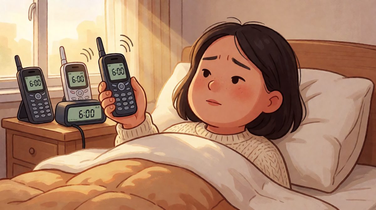 闹钟响了——再睡五分钟就好……