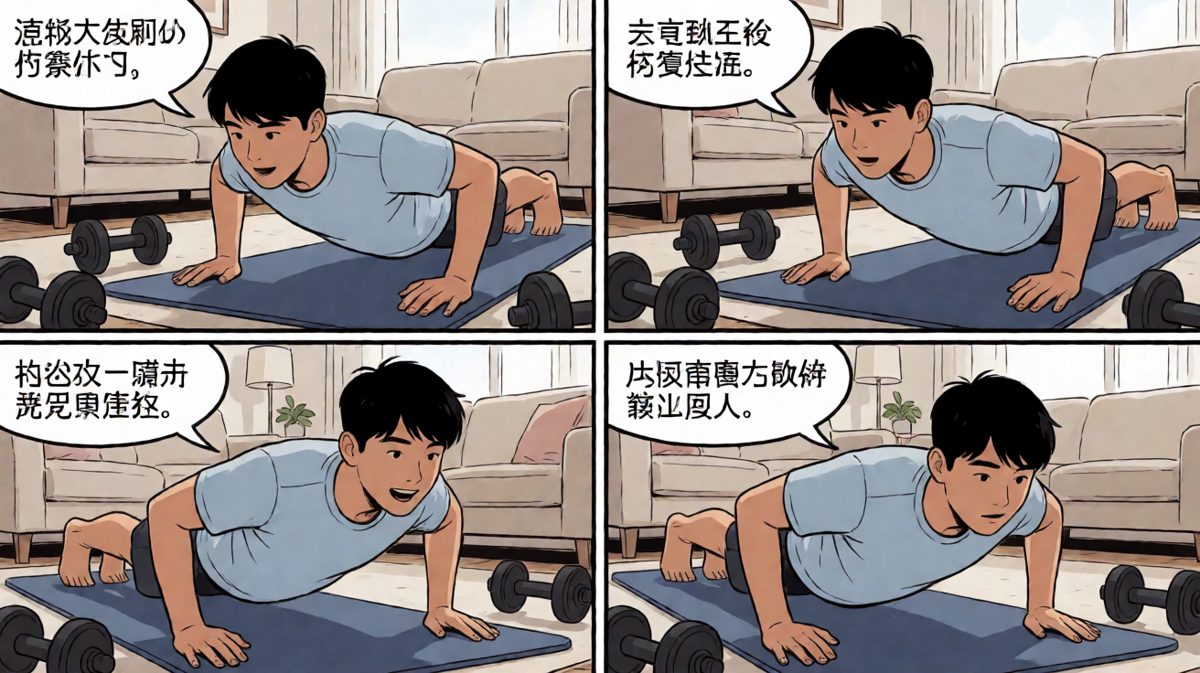 俯卧撑做到崩溃边缘，意志在动摇。