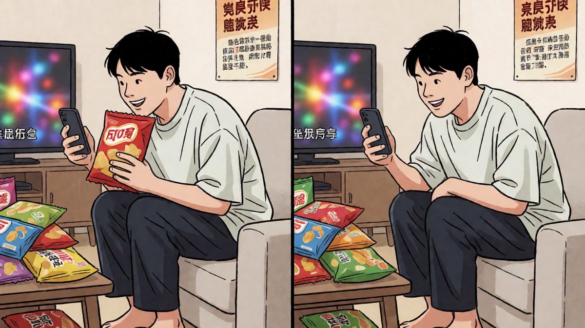 健身？不存在的，薯片才是真爱。