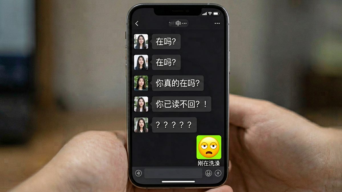 已读不回的窒息三连，终结于一个表情包。