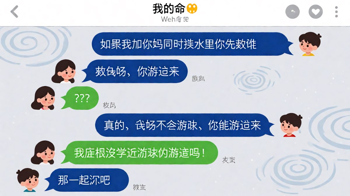 送命题也能答成送分题，男生的求生欲为零但逻辑满分