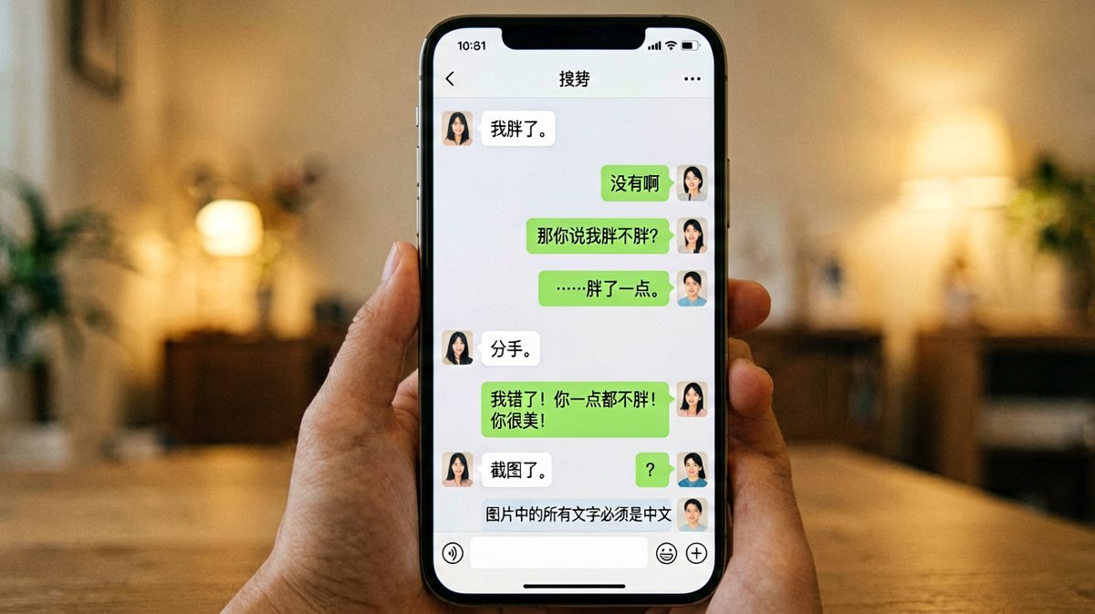 「你胖不胖」这道送命题，男生最终败给了自己的诚实。