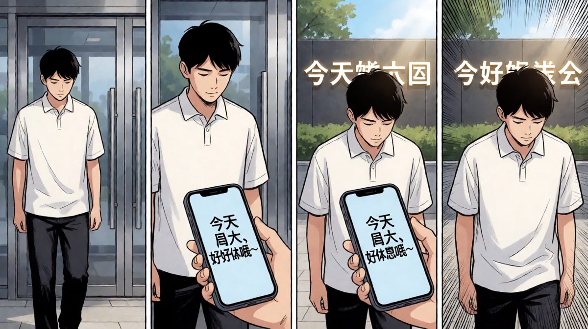 小明看到周六短信，人生彻底崩塌