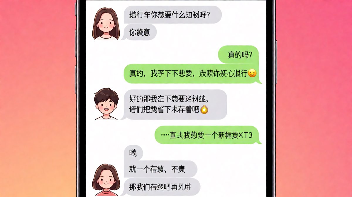 男生口嗨说不想要礼物，结果最后暴露了自己其实想要键盘。