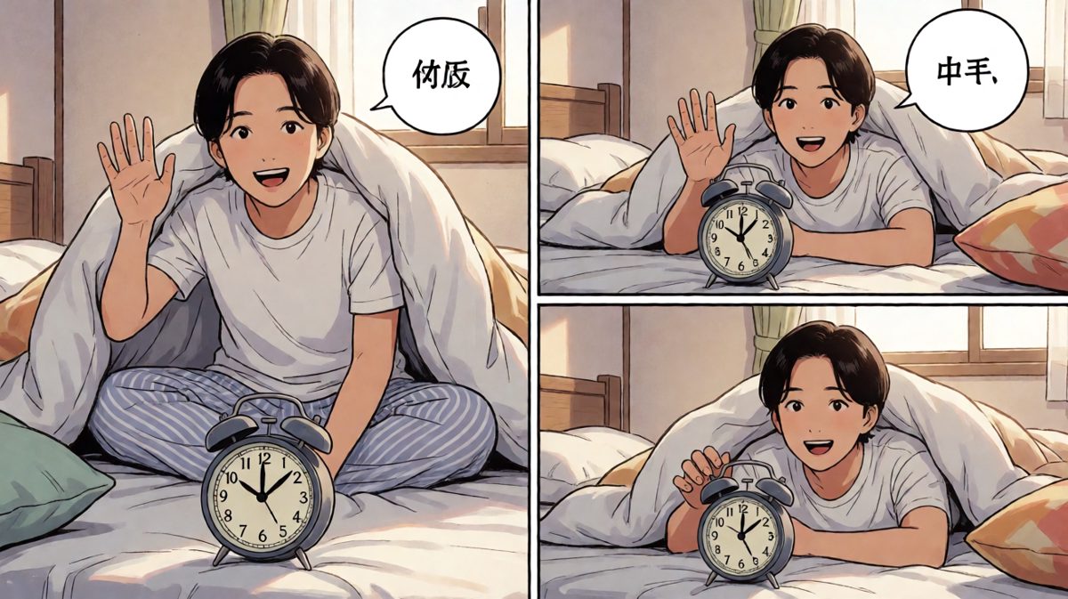 闹钟响了，但我和被子说好不分离。