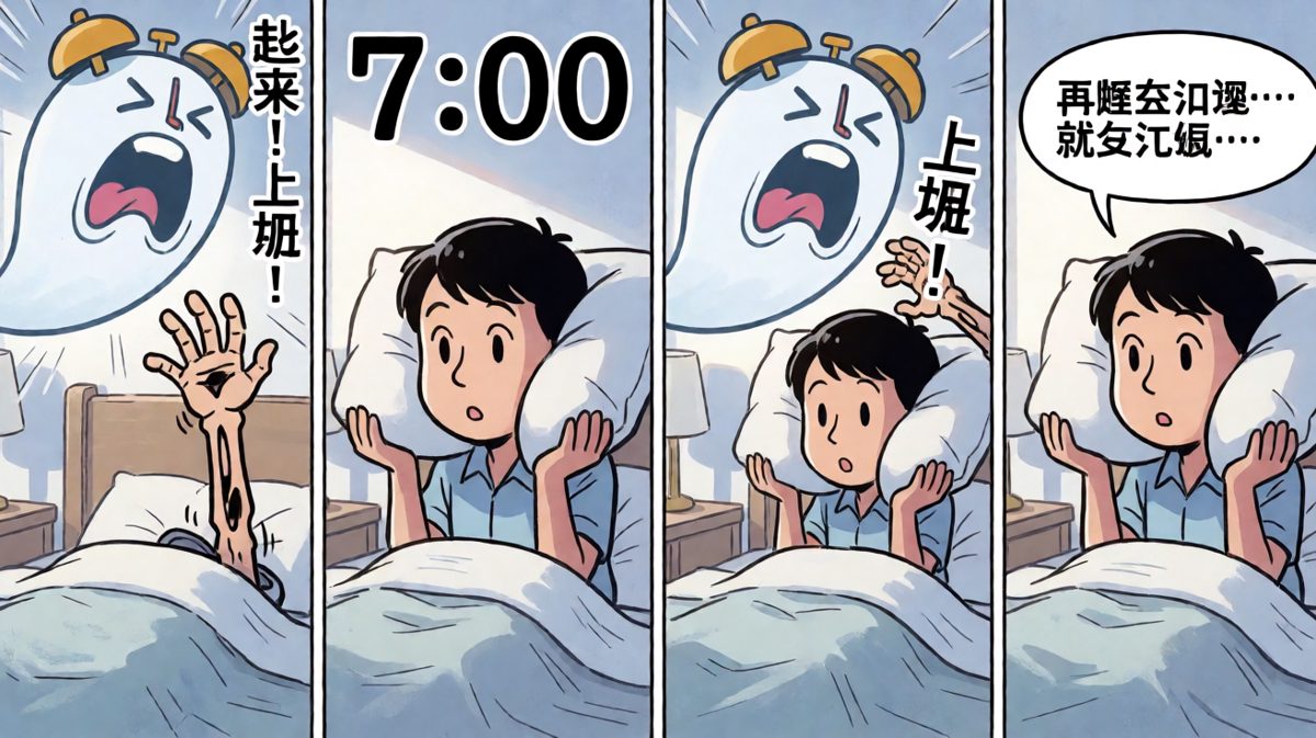 闹钟响起，打工人与被子的殊死搏斗正式开始。