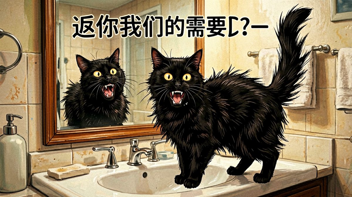 黑猫：这哪来的炸毛怪？哦是我自己…