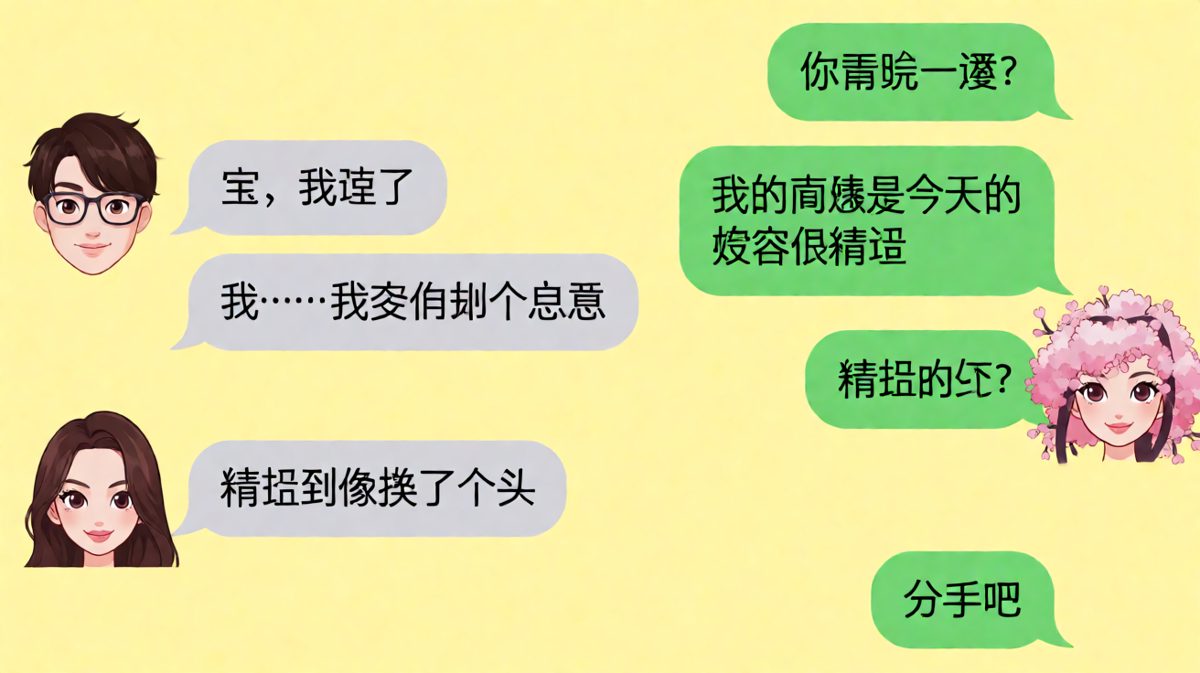 男生道歉越描越黑，女生直接提分手
