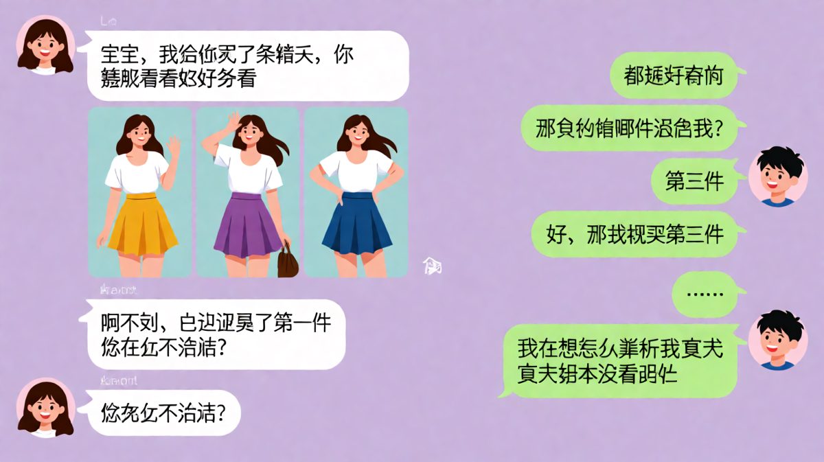 男生完全没看照片就敷衍，翻车现场