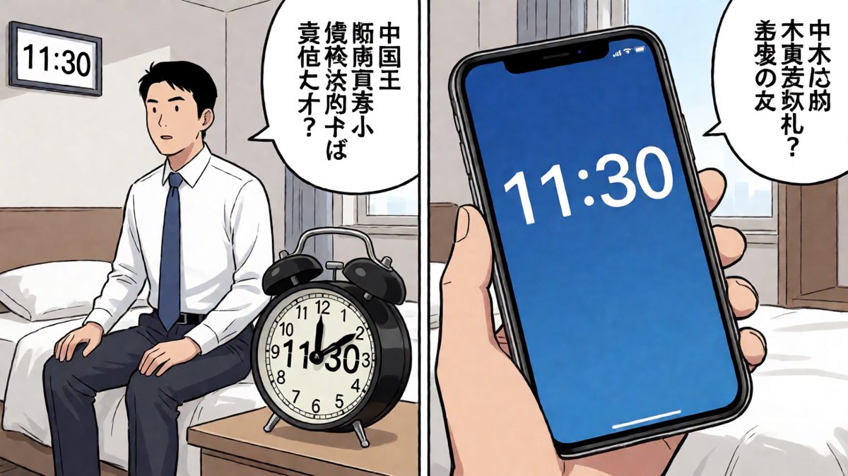 闹钟根本没响……我已经睡过头了