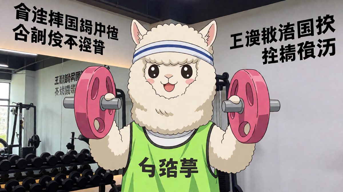 羊驼教练喊你起来撸铁了