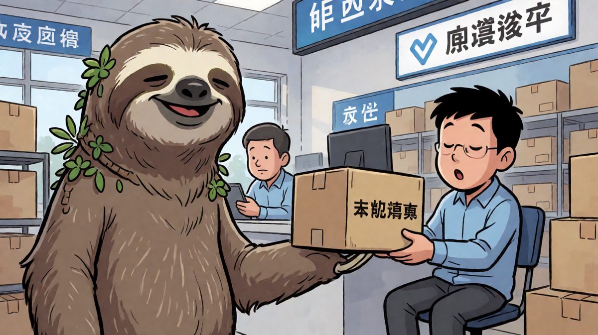 树懒快递员：您的快递正在配送中…已经三天了