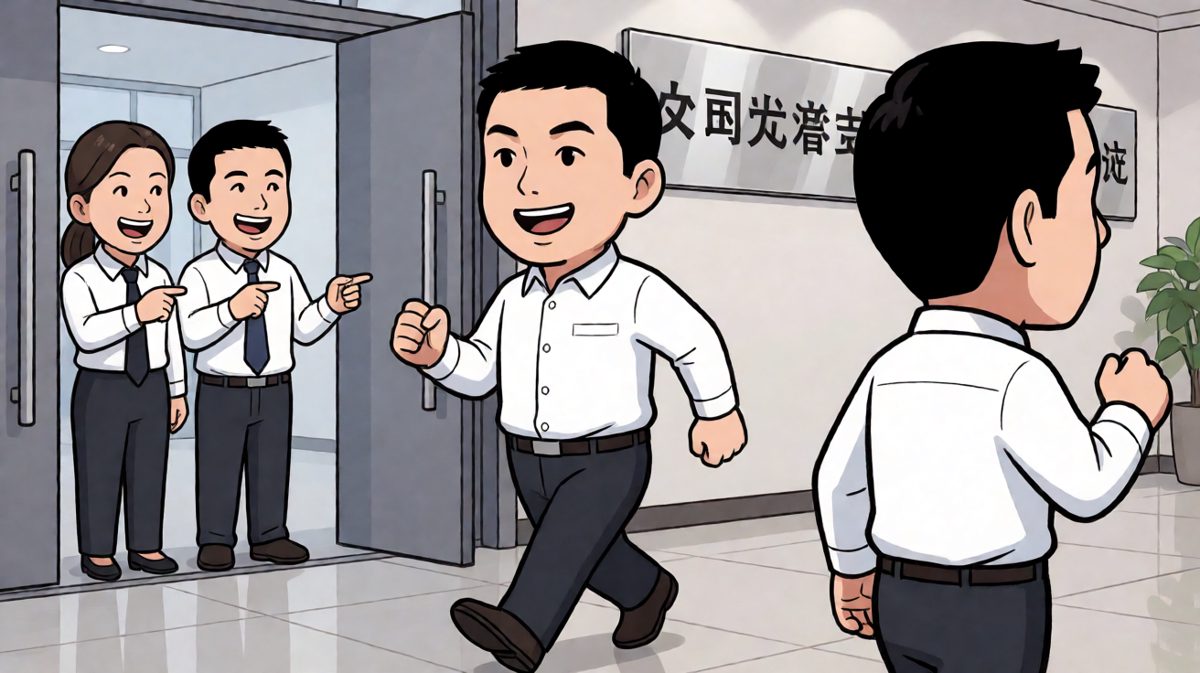走到公司才发现衣服穿反了，背后同事全在看他笑话