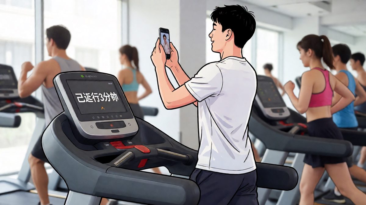 健身三秒钟，拍照两小时