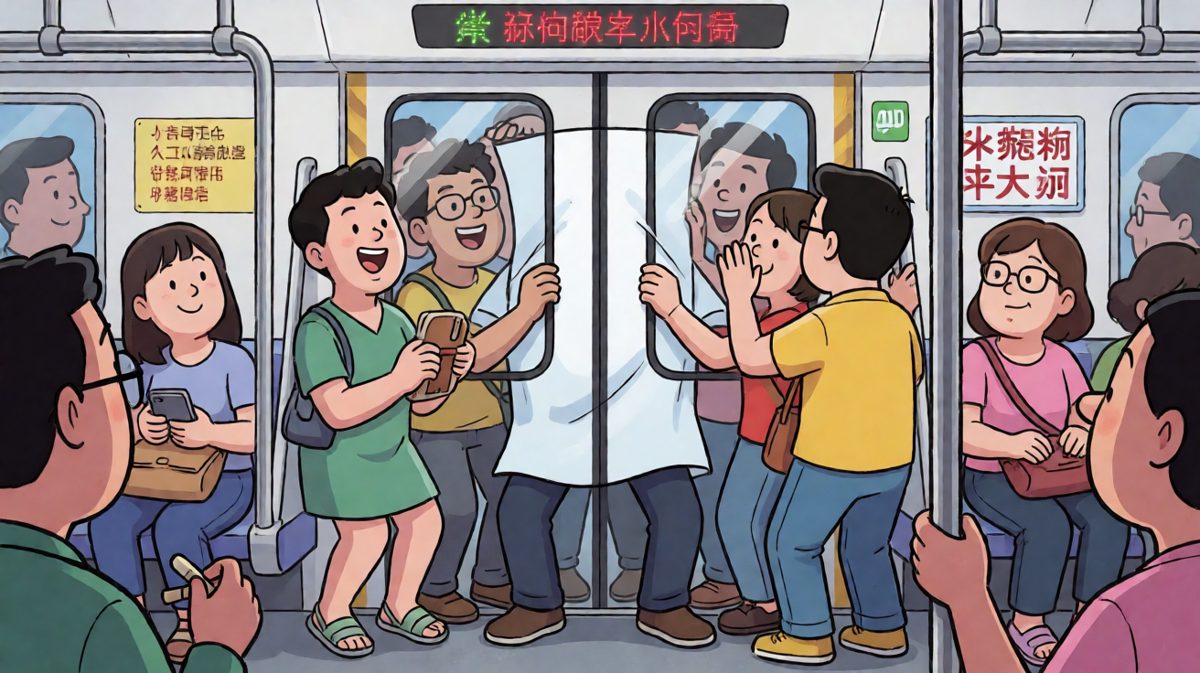 早高峰地铁：人体压缩艺术