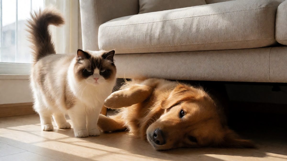 狗：我在避难...猫：你又在摆烂