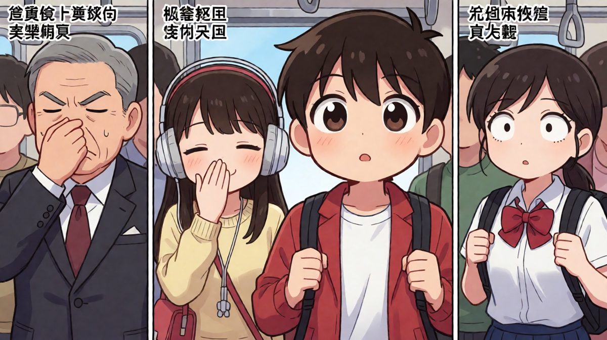 全车厢的表情都说明了一切