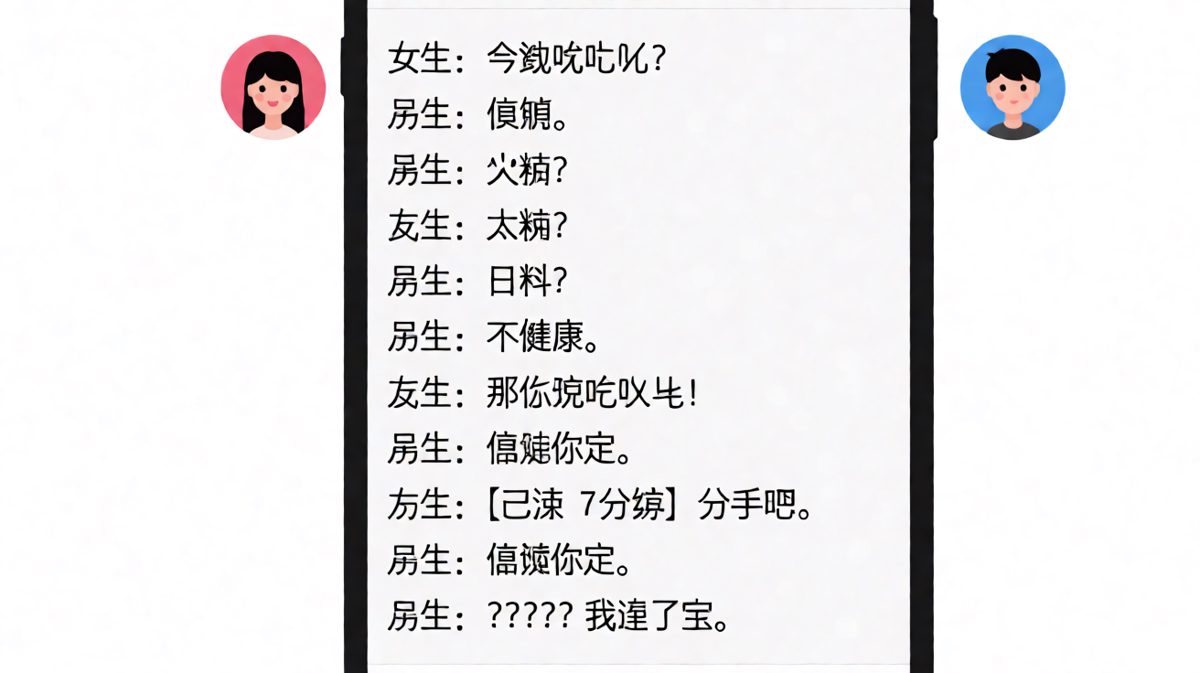"随便"引发的血案，男生最终认怂