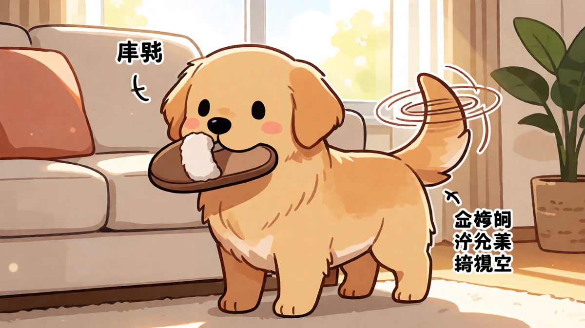 主人你鞋带散了，我帮你整理了一下