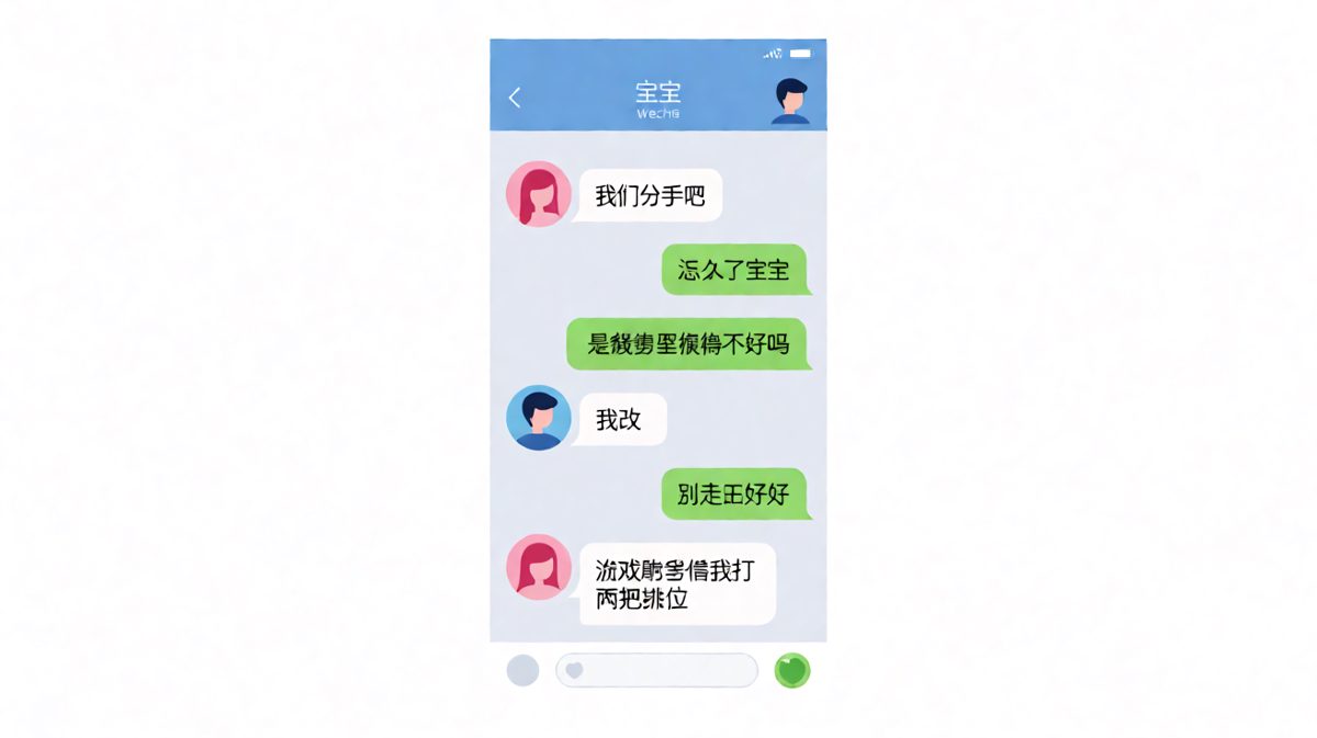 分手两个字吓破胆，结果只是借号打游戏