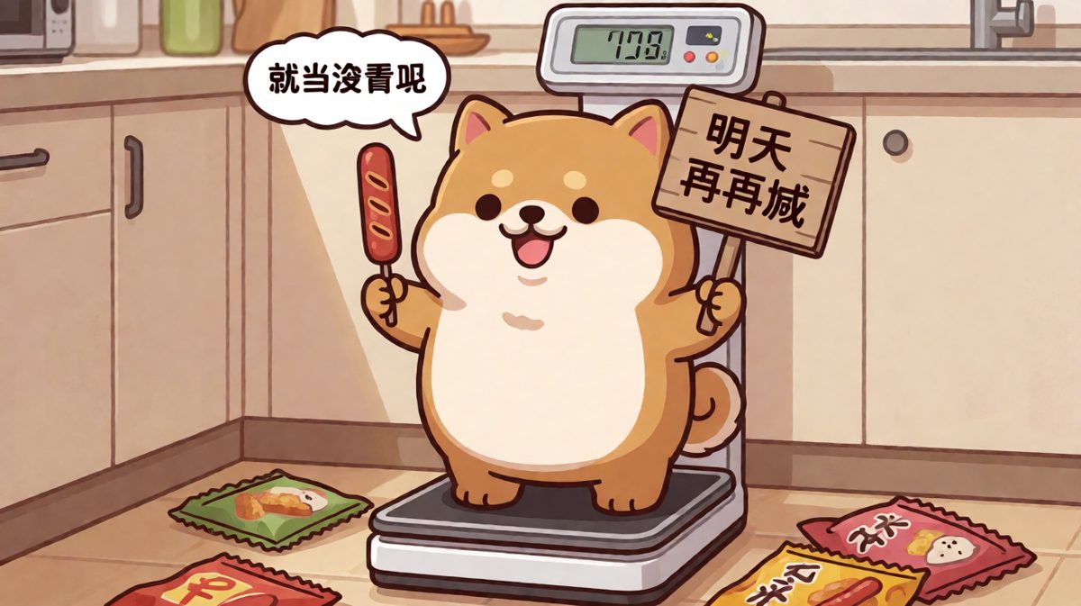 减肥路上的绊脚石，往往是自己手里的夜宵
