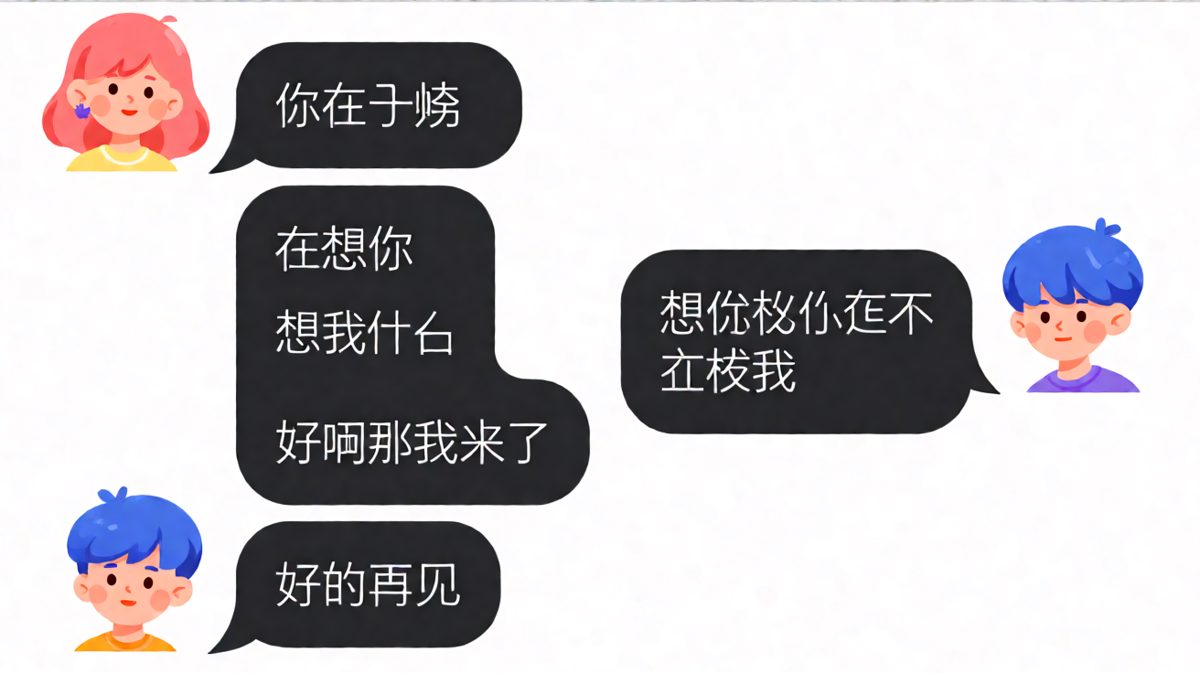 「好啊那我来了」——「好的再见」