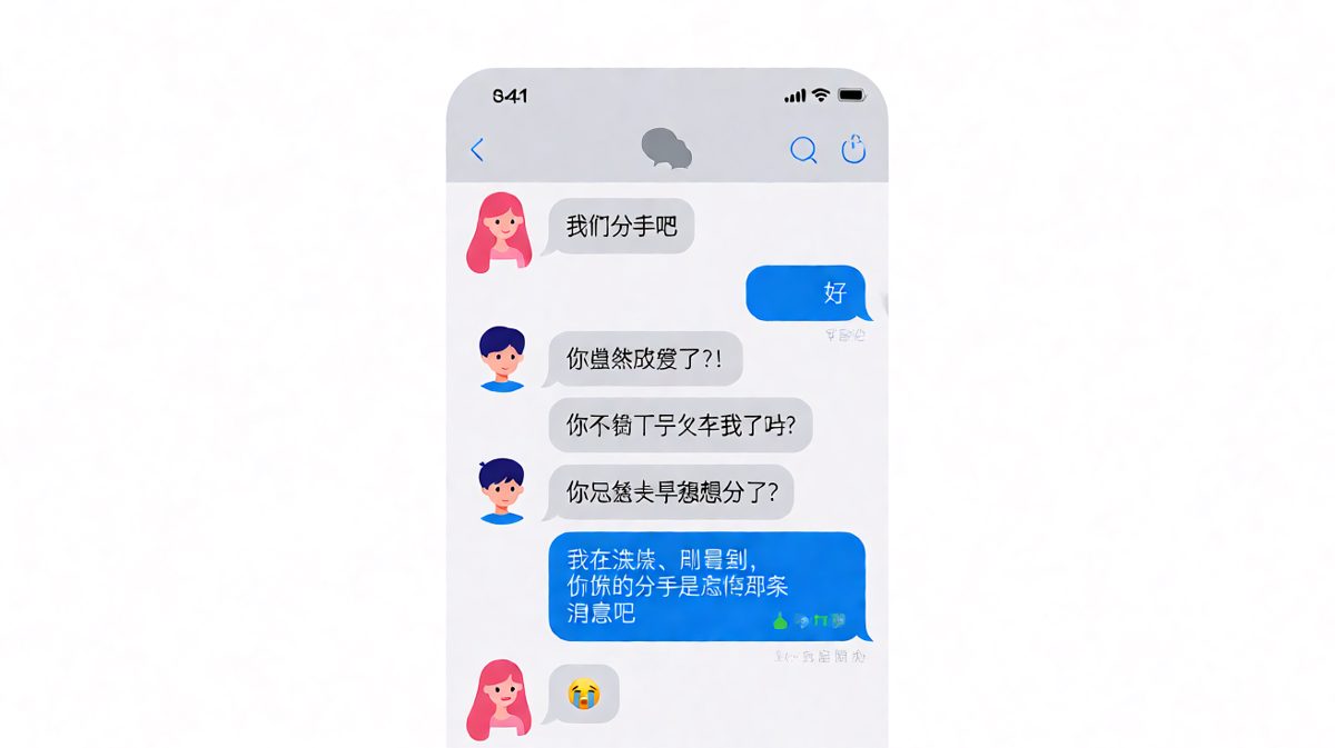 「你刚才说的分手是……昨晚那条？」
