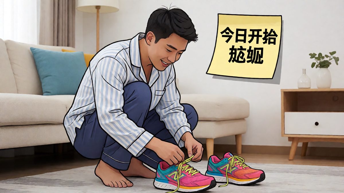 雄心壮志：新鞋已备好，减肥计划正式启动！