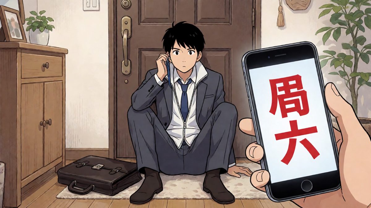 今天是周六。他缓缓滑落在地。