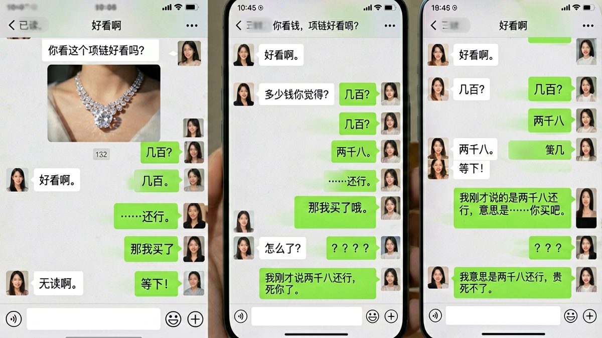 一句话从"买"变成"跪"，中间只隔了一个"还行"。