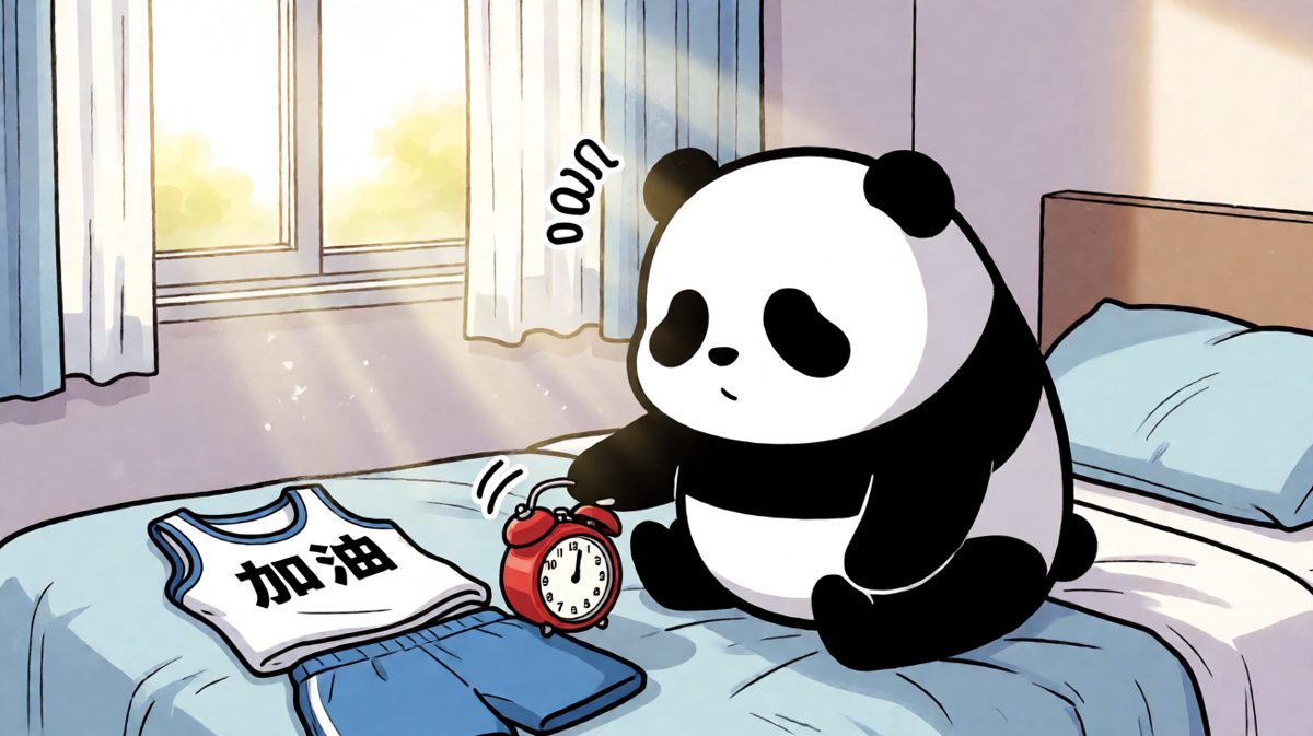 闹钟响起，但身体拒绝起床