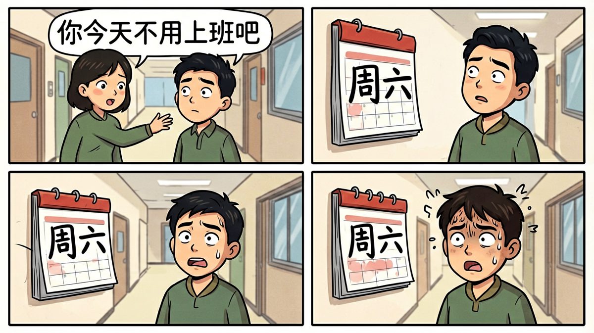 最痛苦的不是迟到，而是白紧张了一场！