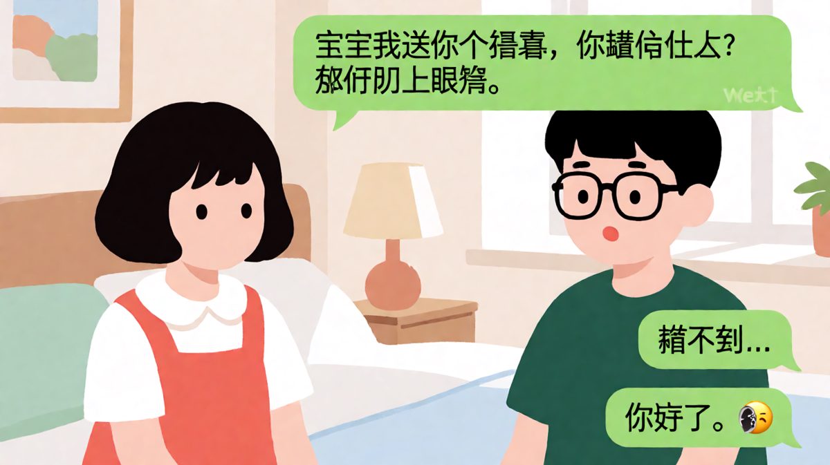 惊喜变惊吓，男生闭眼等礼物，开口却是暴击