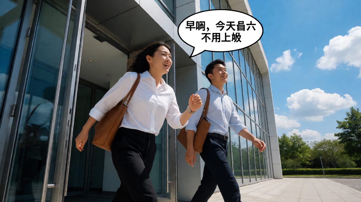狂奔到公司，被告知今天是周六。