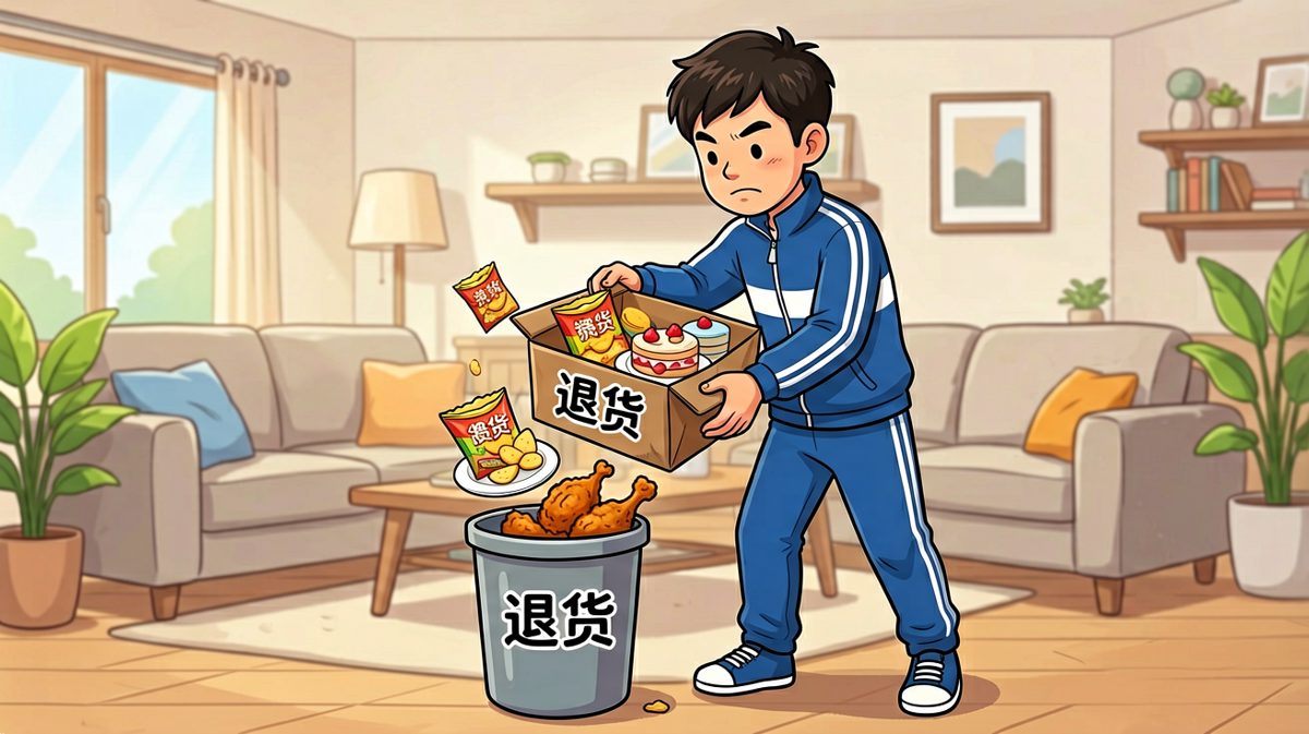 第一天立誓：从今天开始减肥，垃圾食品全部扔！
