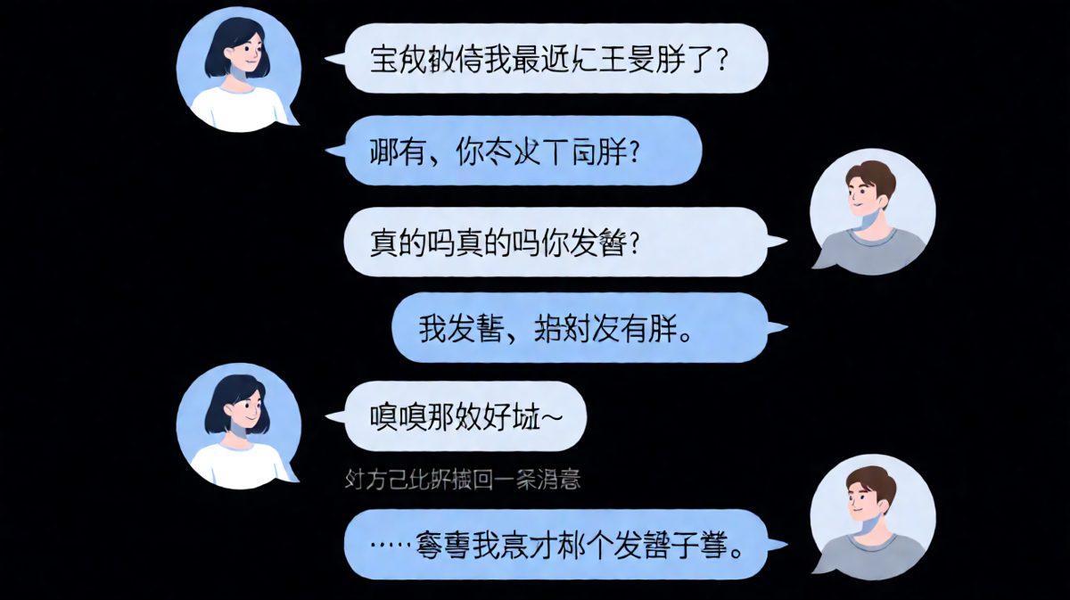 发誓说不胖，结果自己把话撤回