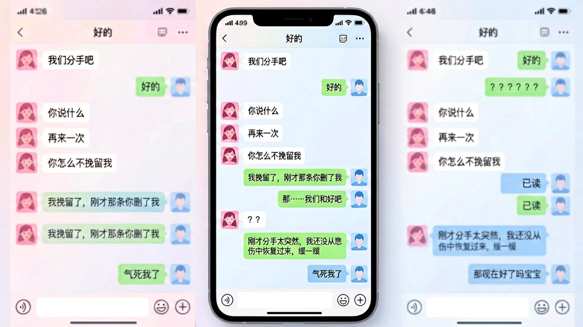 女生想被挽留结果男生直接同意，反转让人哭笑不得